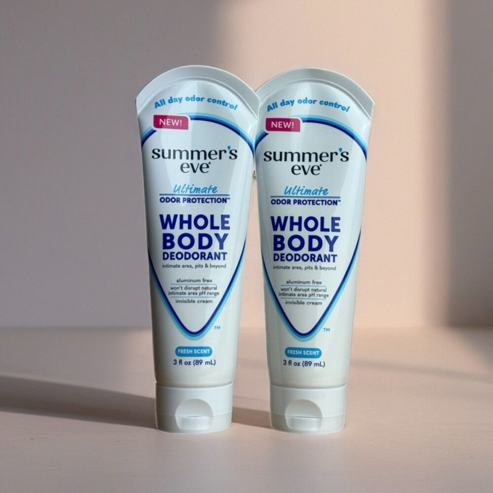 Summer’s Eve Whole Body Deodorant Cream Fresh Scent | Set of 2